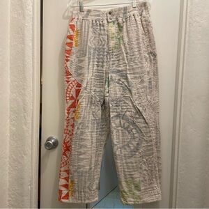 Free People Movement High Rise Horseshoe Jogger Pants Elastic Waist Cotton Print